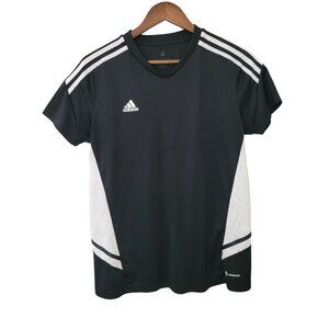 Adidas Aeroready Condivo22 Jersey Womens Soccer Size L (16-18) Black & White
